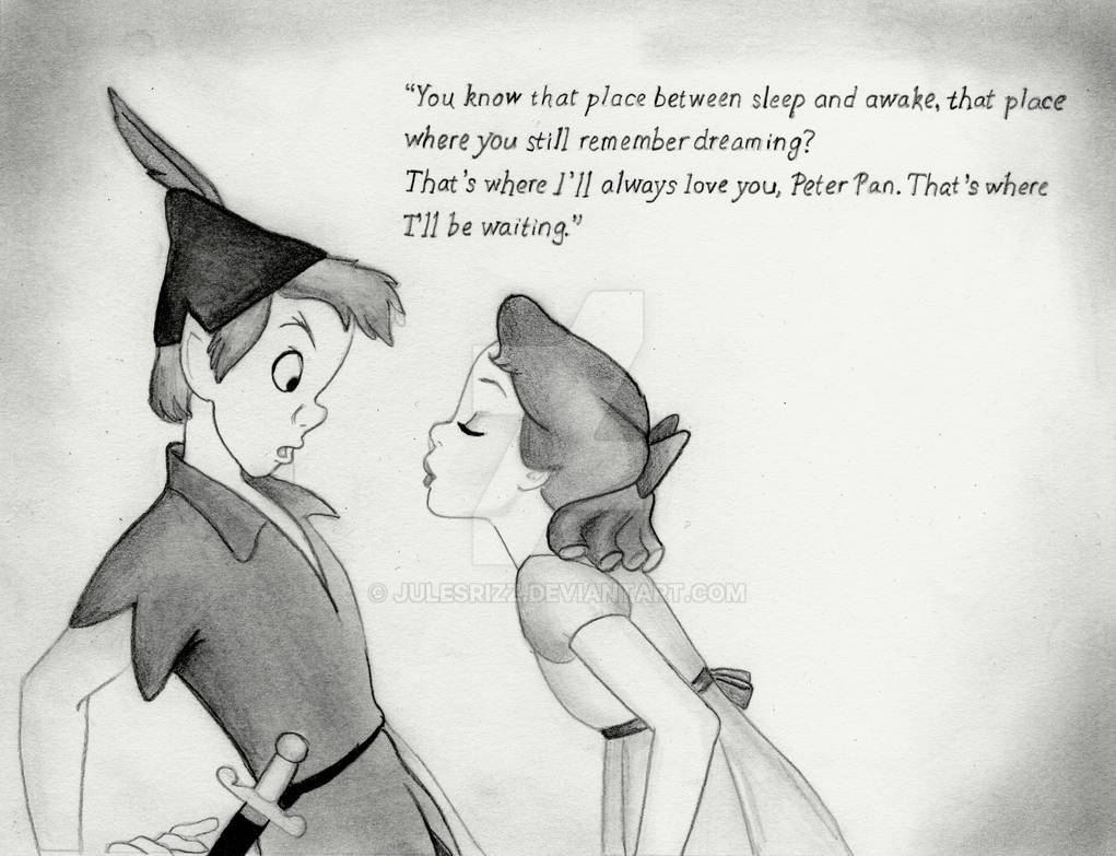 Peter Pan and Wendy (Disney Graphite Drawing) by julesrizz on DeviantArt Peter Pan and Wendy (Disney Graphite Drawing) by julesrizz on DeviantArt
