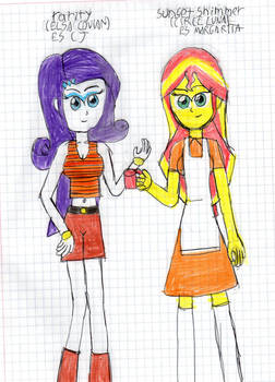 Rarity sunset shimmer is CJ Margaret