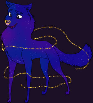 .:LINEART:. Galaxy Wolf With Magic