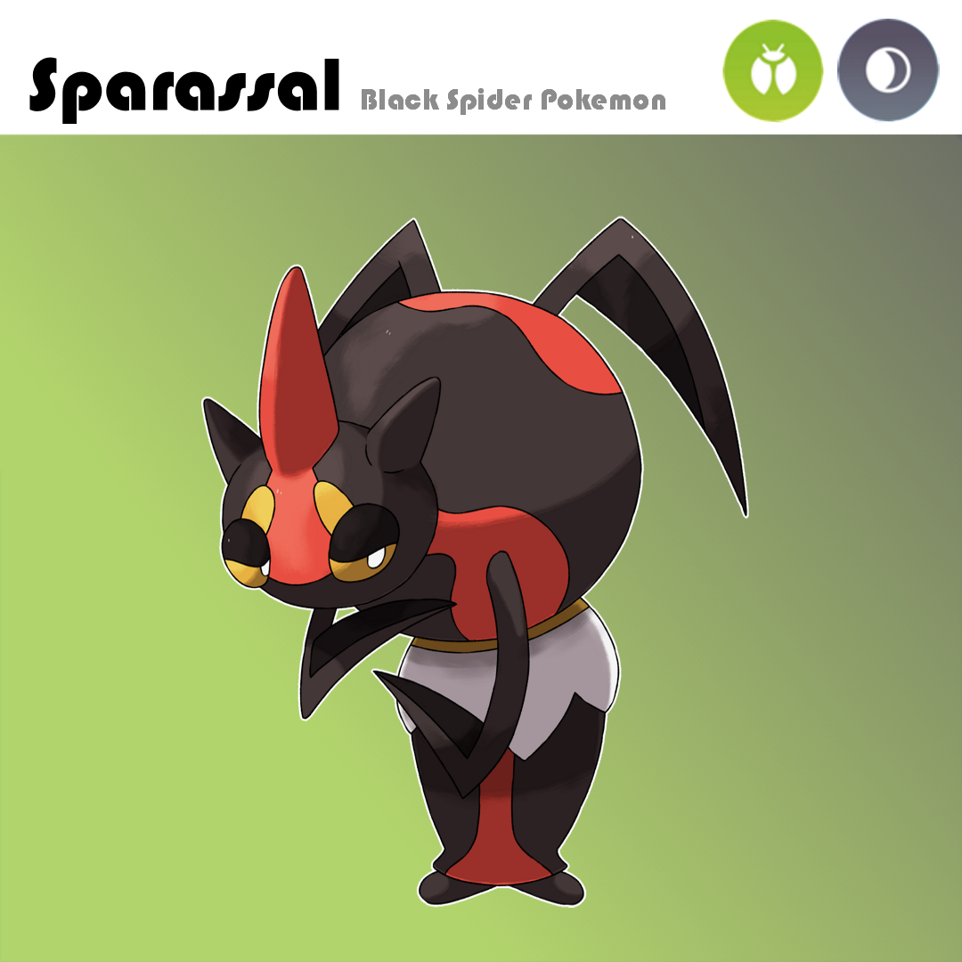 Fakemon Sparassal the Spider Pokemon by oneHundredJams on DeviantArt