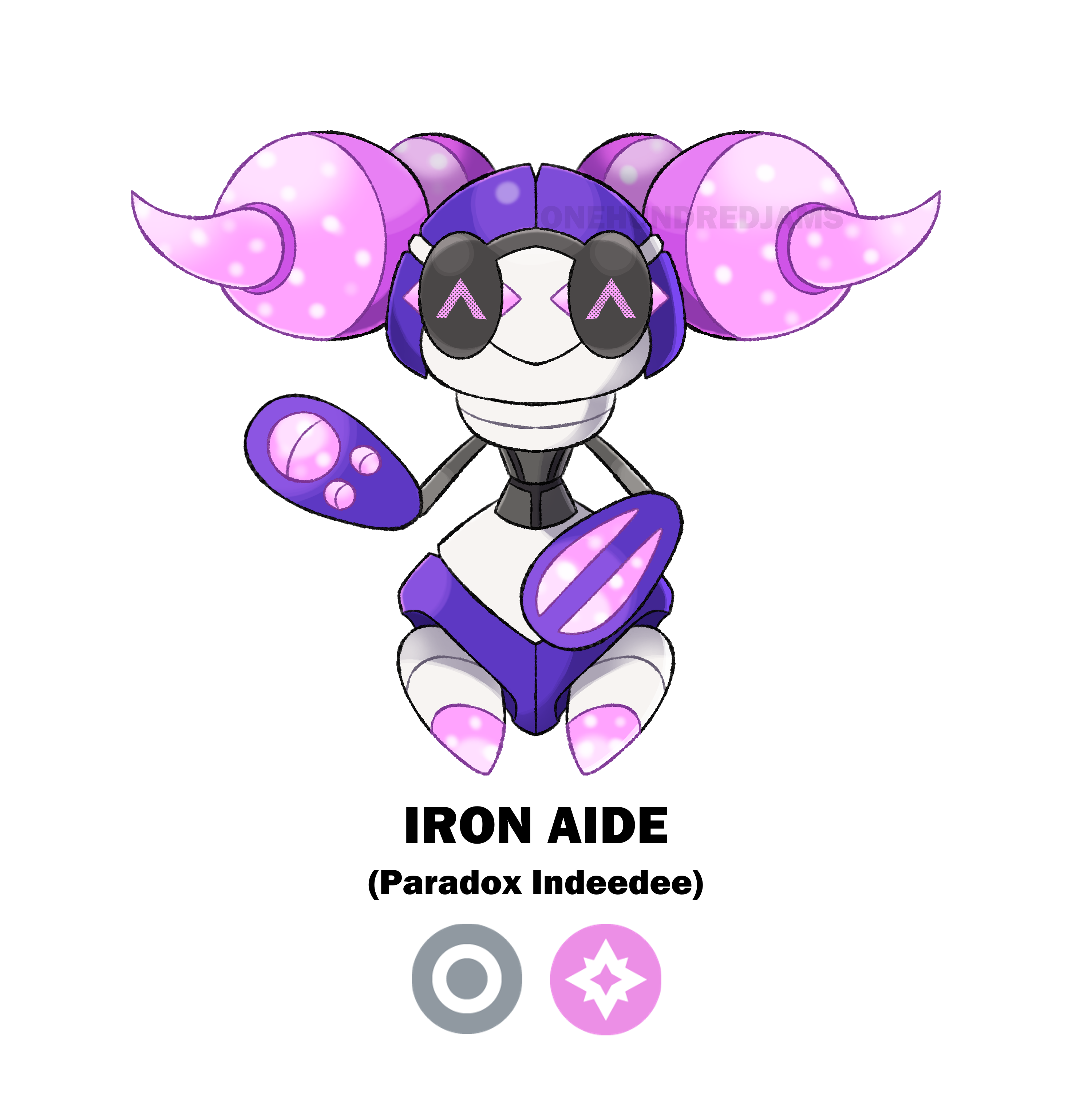 Fakemon: Future Paradox Indeedee by oneHundredJams on DeviantArt