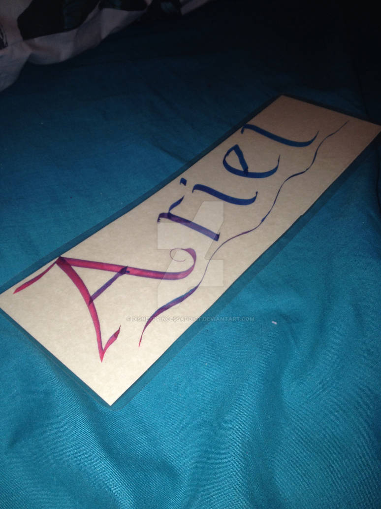 Ariel- calligraphy by Disneyprincessaddict on DeviantArt