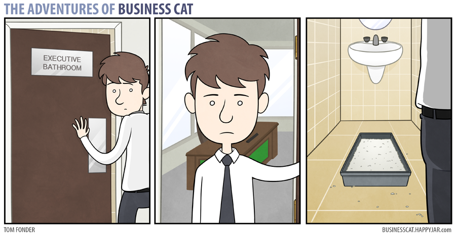 The Adventures of Business Cat: Executive Bathroom