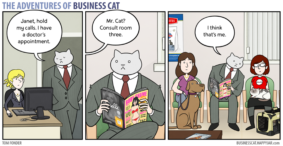 The Adventures of Business Cat - Waiting Room