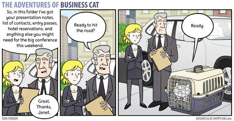 The Adventures of Business Cat - Road Trip by tomfonder