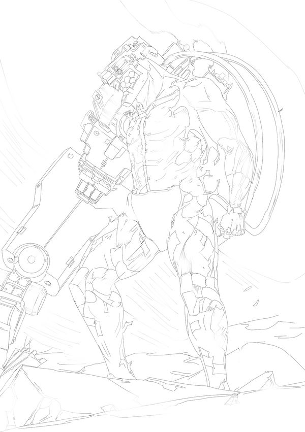 Juzo Inui - No Guns LIfe lineart by katesclown on DeviantArt