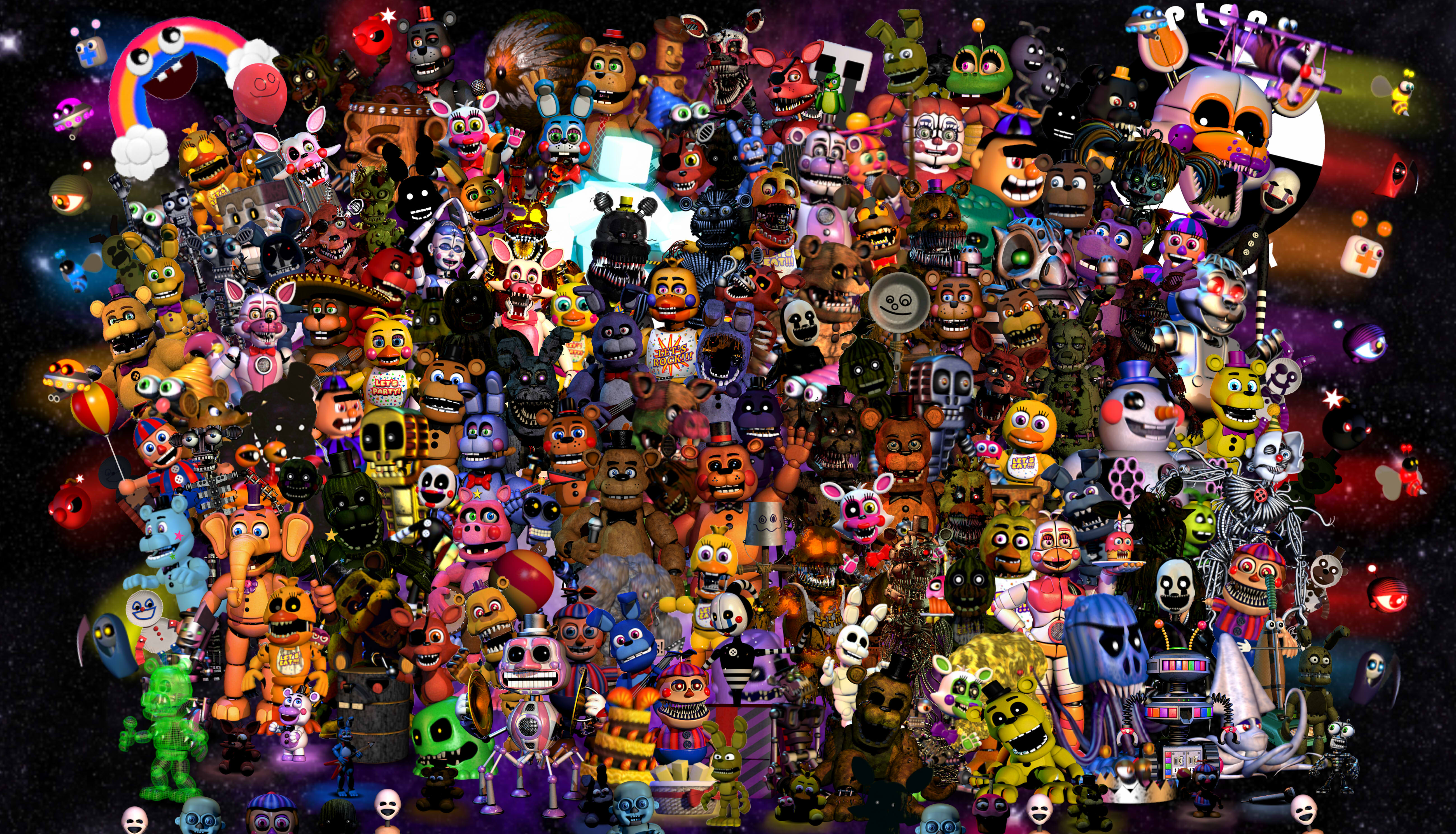 Fnaf4 Animatronics 8-bit by 133alexander on DeviantArt