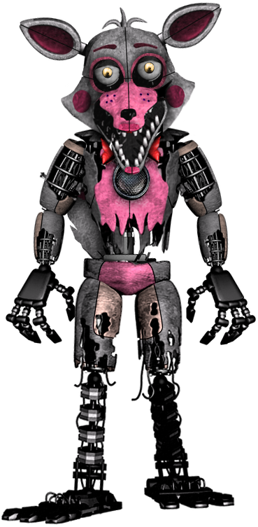 Freetoedit Funtime Withered Foxy Fnaf Fnaf2 Foxy Funtim - Fnaf Funtime Withered  Foxy - Free Transparent PNG Clipart Images Download