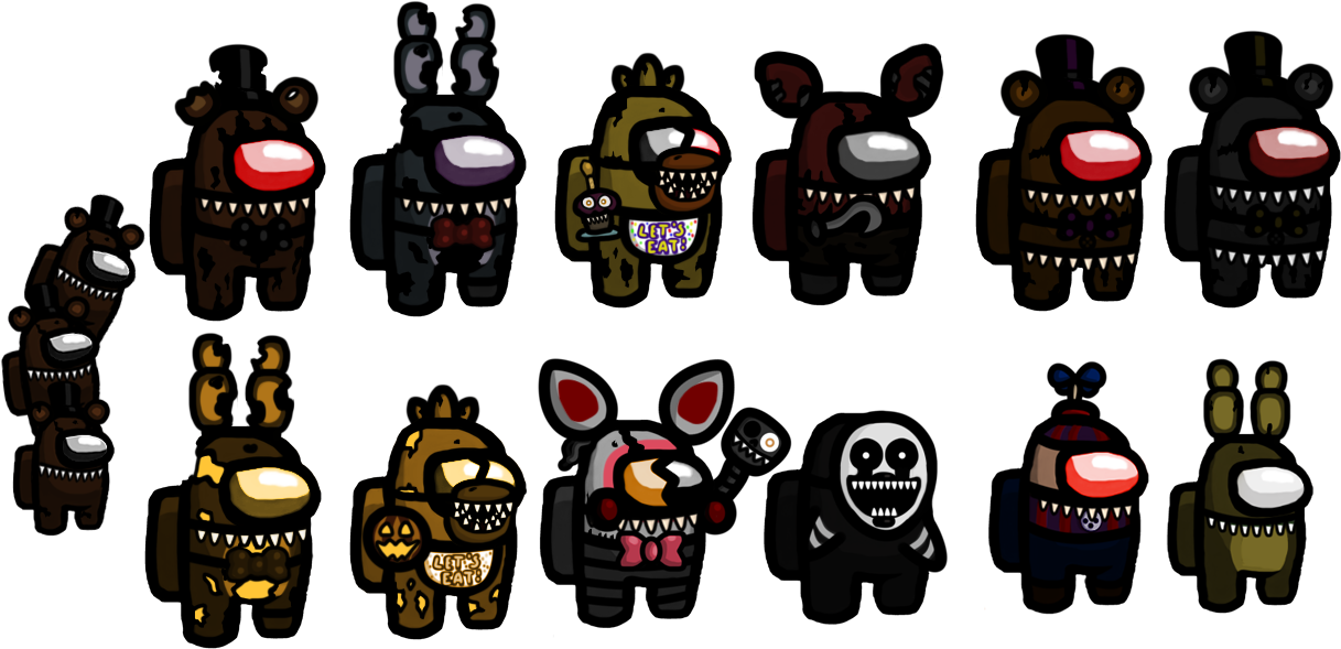 Fnaf4 Animatronics 8-bit by 133alexander on DeviantArt