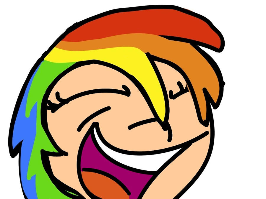 Humanized Rainbow Dash Laughing