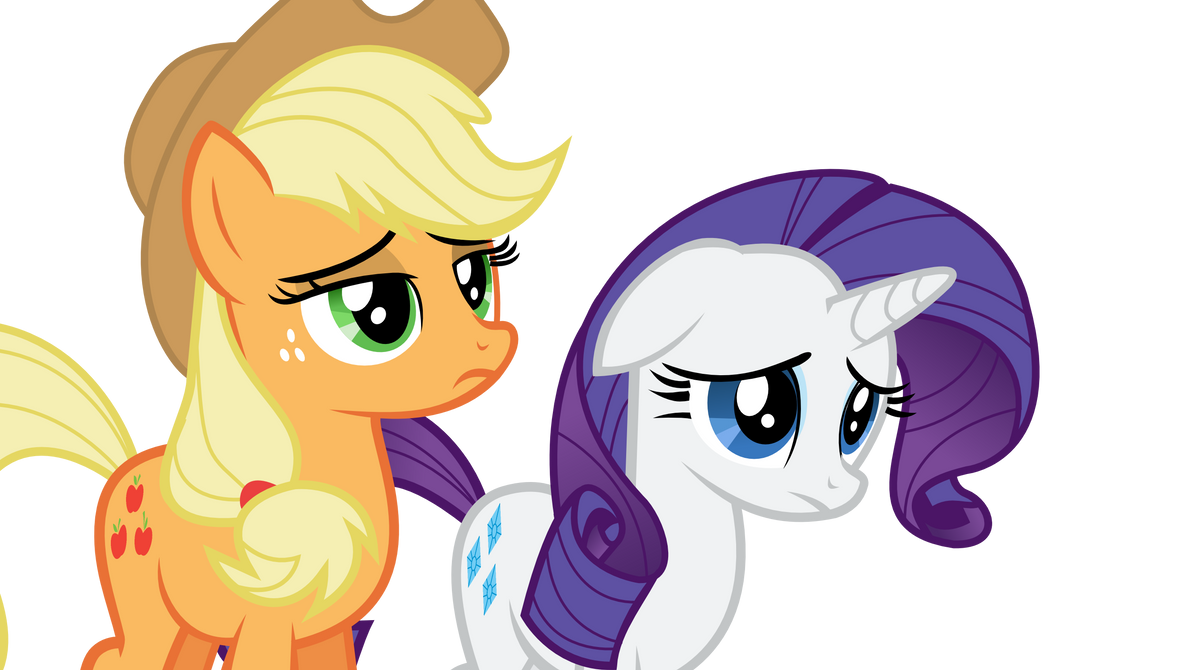 Emotional Applejack and Rarity by xHalesx on DeviantArt