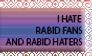 I HATE Rabid Fans And Rabid Haters! Stamp