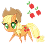 Floating Applejack Chibi