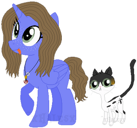 IRL Best Friendo as a Pony and Her Kitty
