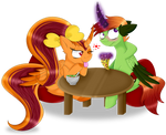 Flirting at the Dinner Table by xHalesx