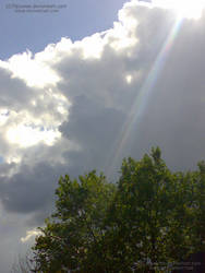 With a rainbow ray