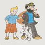 Tintin,Snowy and Captain Haddock
