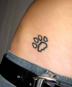 paw print tattoo