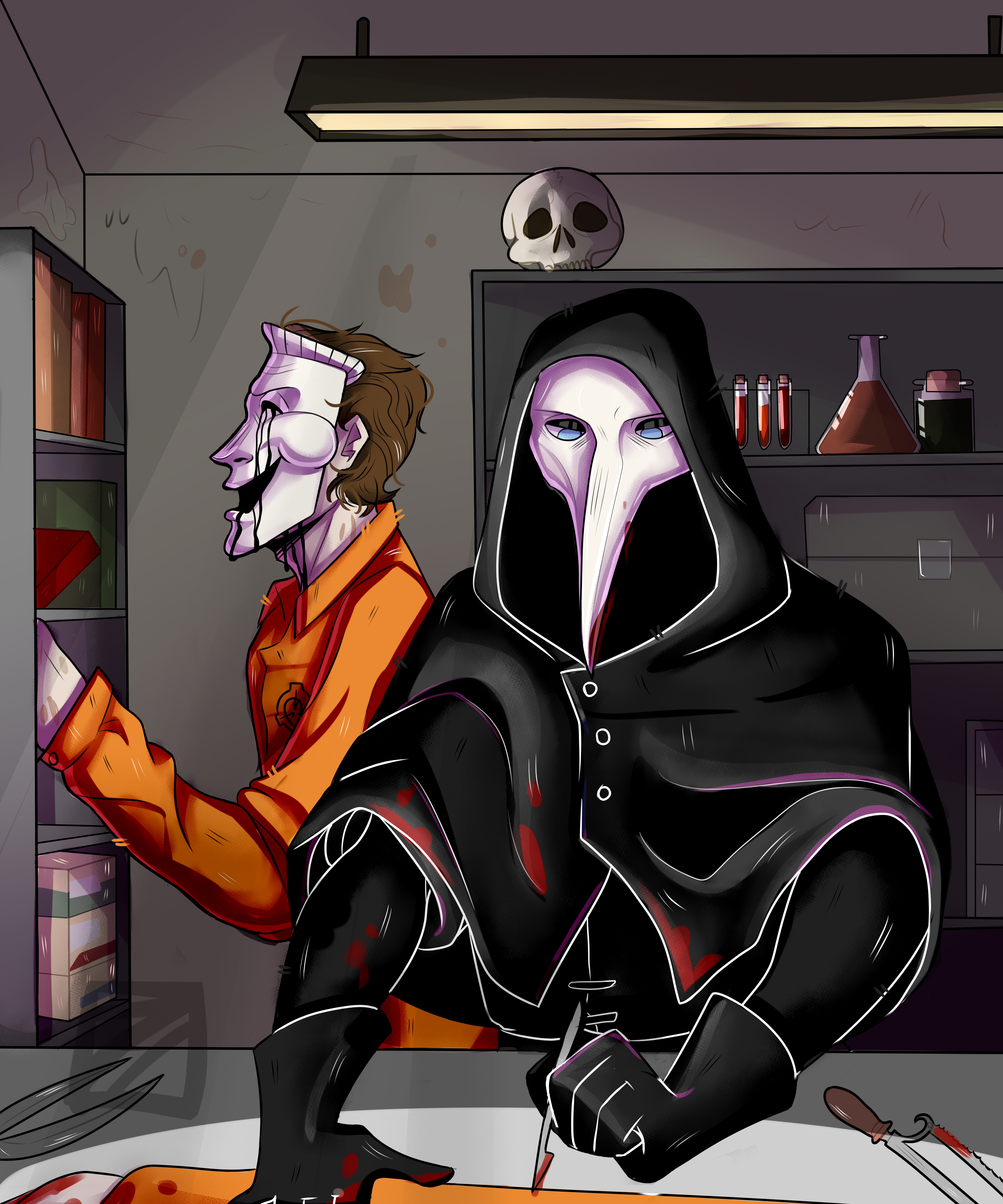 SCP-049 and SCP-035 by Artthehedgehog on Sketchers United