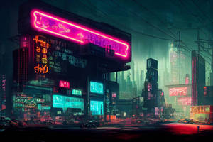 Cyberpunk Background  2 16:9 Ratio