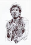Bruce Springsteen - Pen and Ink - Portrait