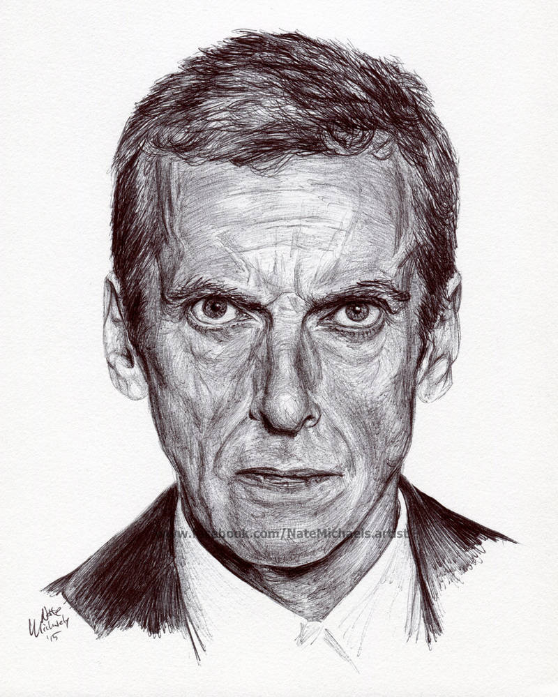 Doctor Who - Peter Capaldi - Ink Portrait by NateMichaels on DeviantArt