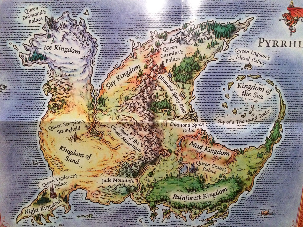 Wings of fire Pyrrhia map colored by RedRainbowFox on DeviantArt Wings of fire Pyrrhia map colored by RedRainbowFox on DeviantArt