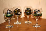 Easter Wine Glasses by Bonniemarie