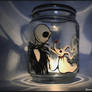 Jack Skellington and Zero Candle Holder