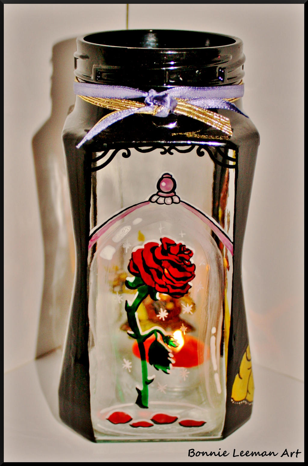 The Enchanted Rose Candle Jar