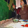 Me painting a mural