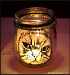 Cat Candle Jar by BonnieLeeman