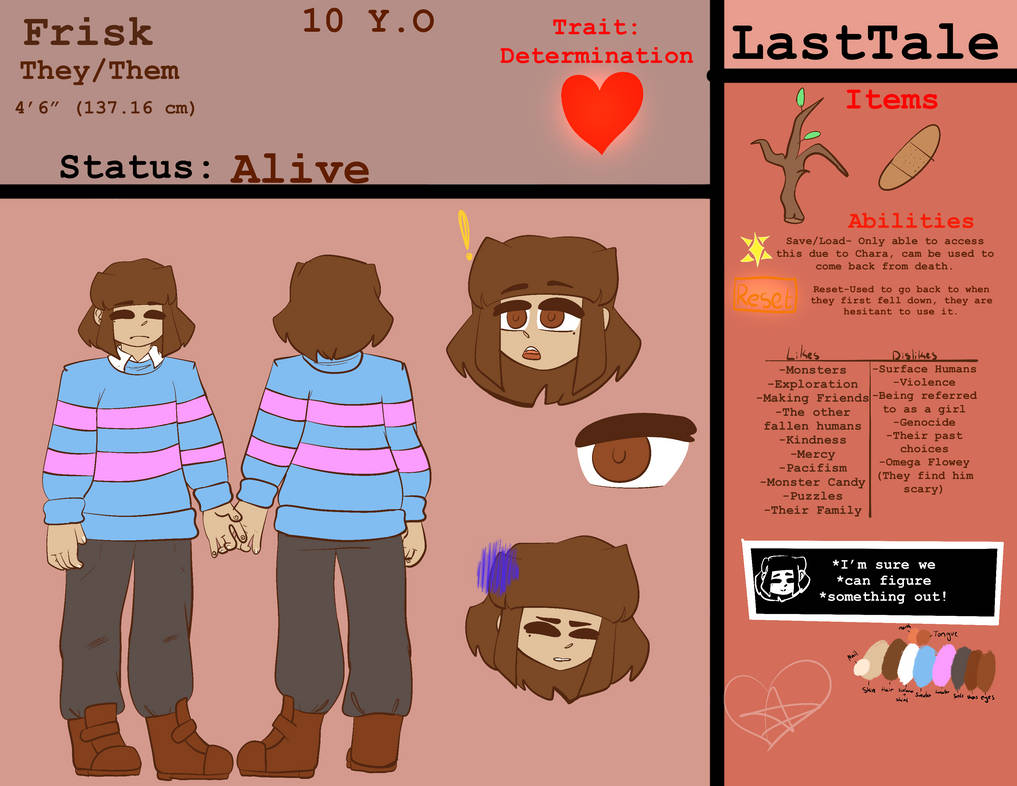 Fallbacktale Frisk LastTale Frisk Ref by Snowyfalls001 on DeviantArt