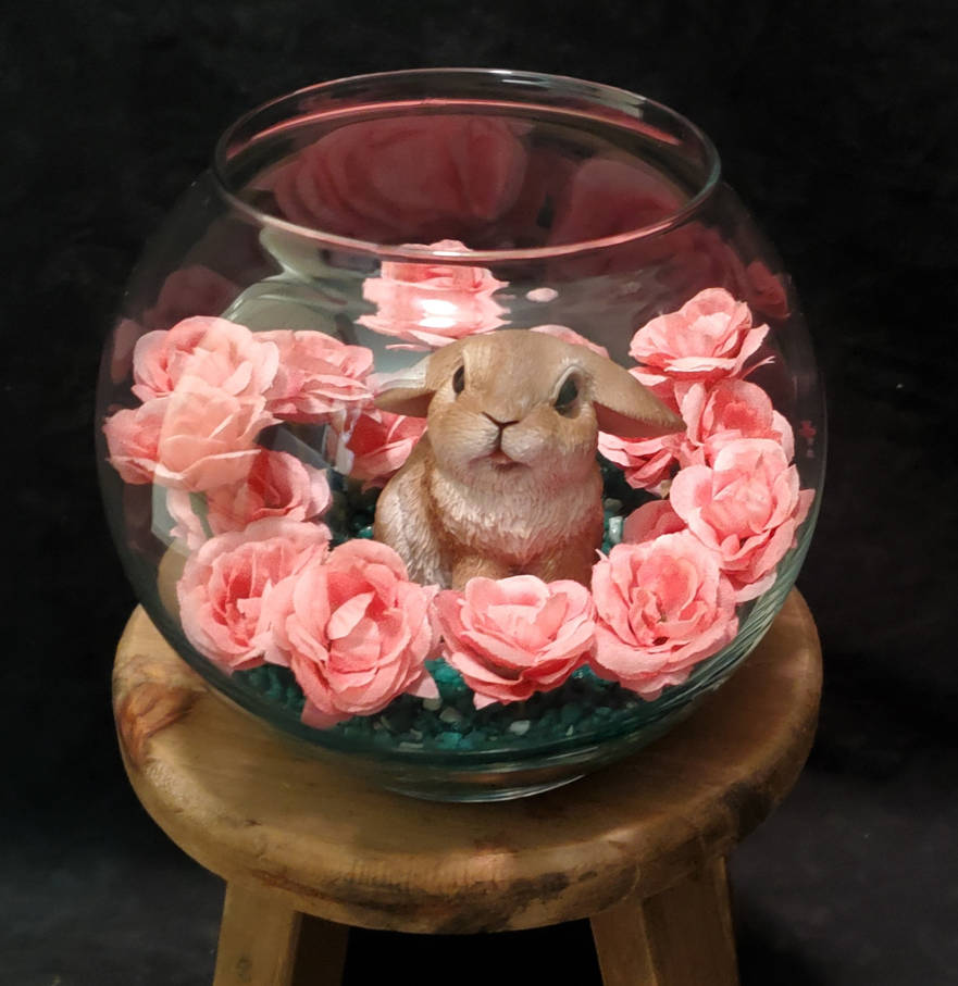 Pink Rose Rabbit Mini World by Ancient-Dragon-Art on DeviantArt