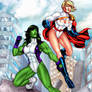 She Hulk And Power Girl