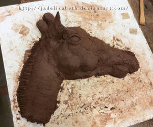 Clay Animal Head Relief