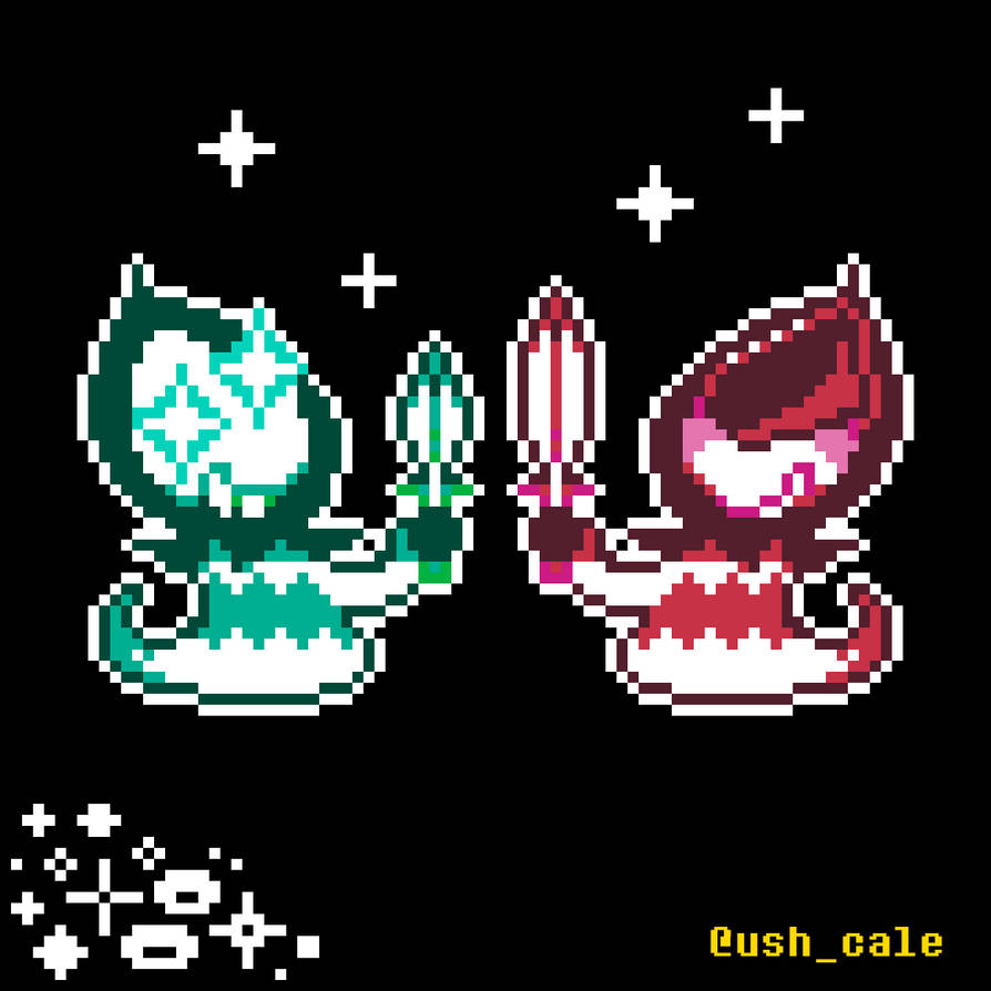 Deltarune - Rudinn and Rudinn Ranger by Ushcale on DeviantArt