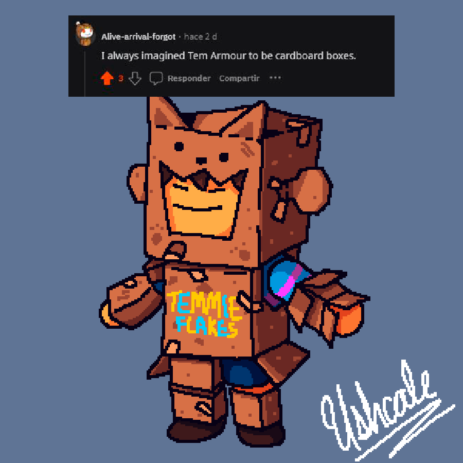 Cardboard Temm Armor - Undertale Concept Art by Ushcale on DeviantArt