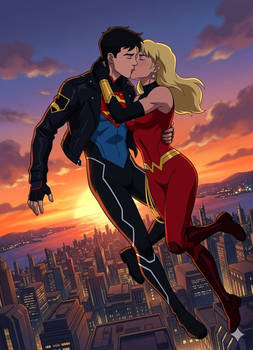 Superboy x Cassie Sandmark (Kissing)