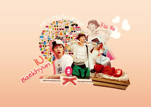 IU and Baekhyun EXO K Wallpaper