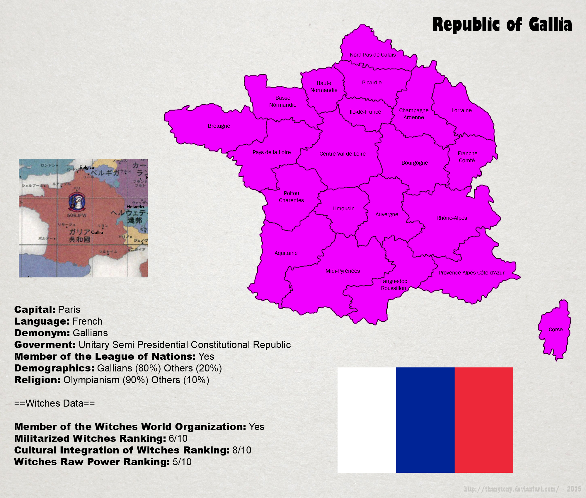 SW: Map of Gallia