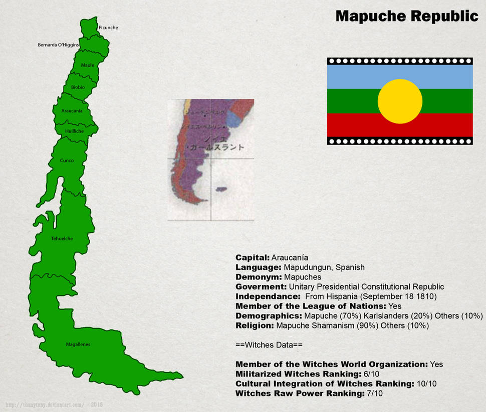 Mapache Map SW: Map of Mapuche by ThanyTony on DeviantArt