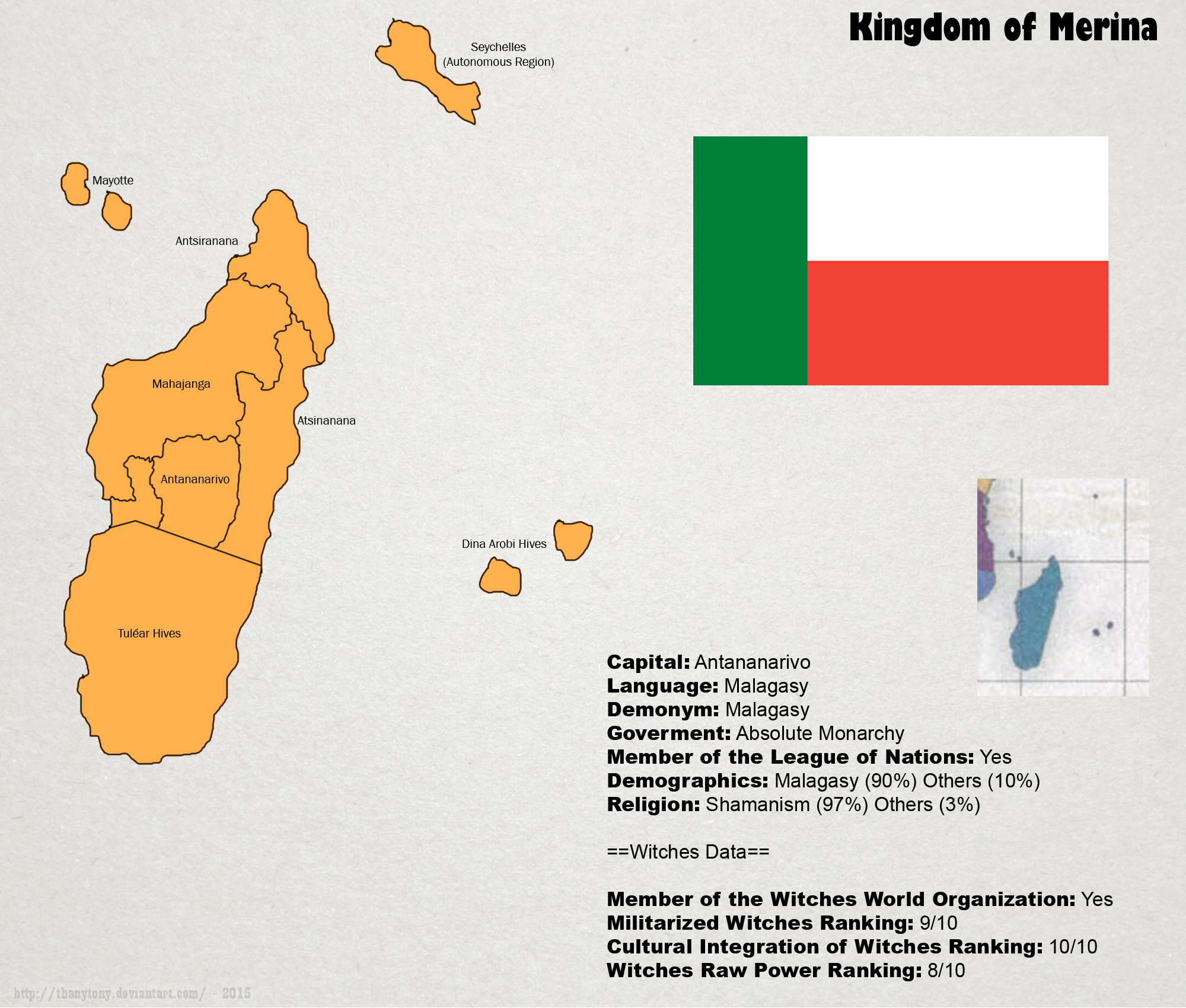 SW: Map of Merina