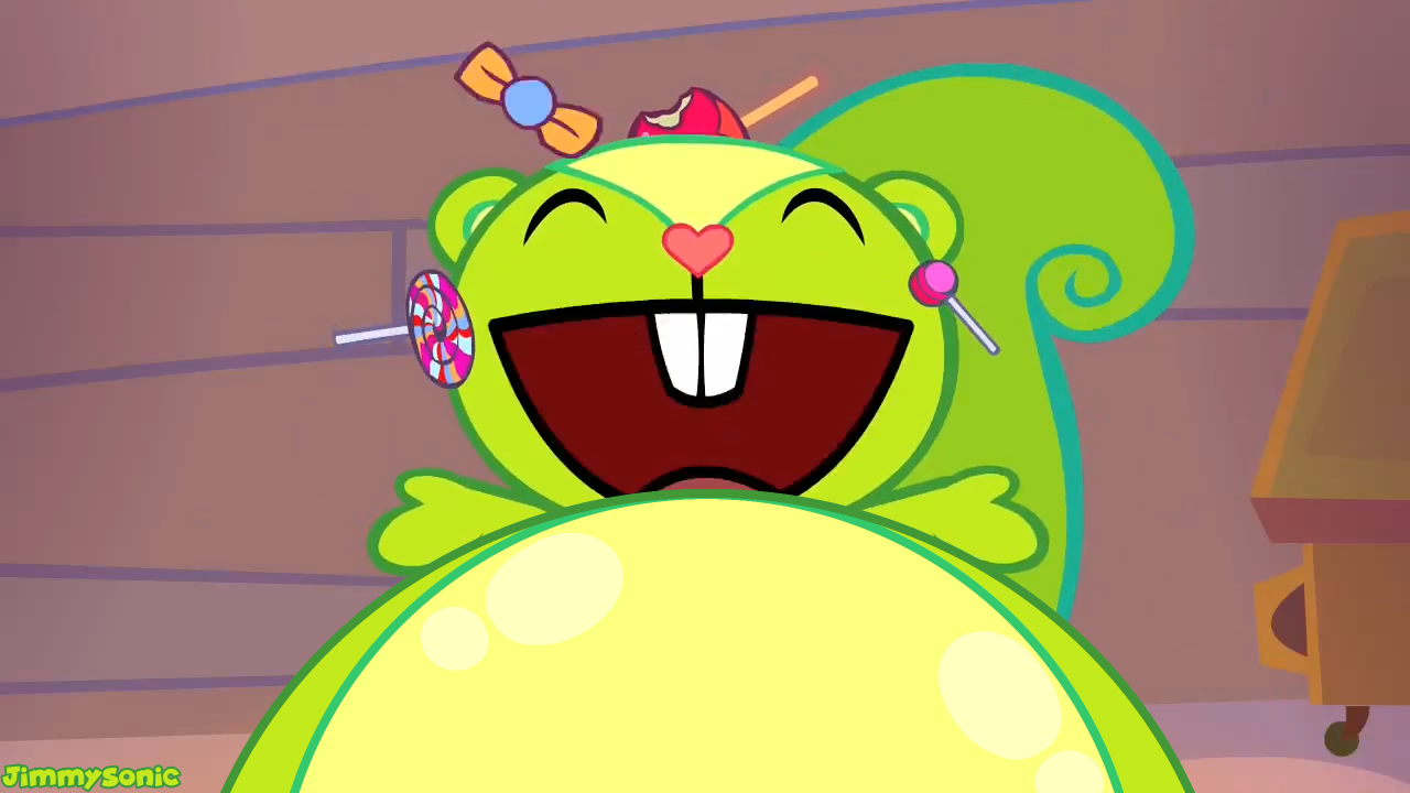 (Screenshot Edit) Nutty's Inflated Belly by JimmySonic on DeviantArt