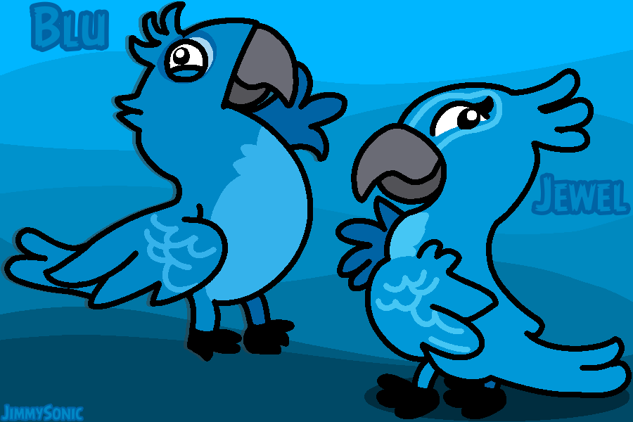 Blu Rio Render Deviantart Blu and Jewel (Rio) by JimmySonic on DeviantArt