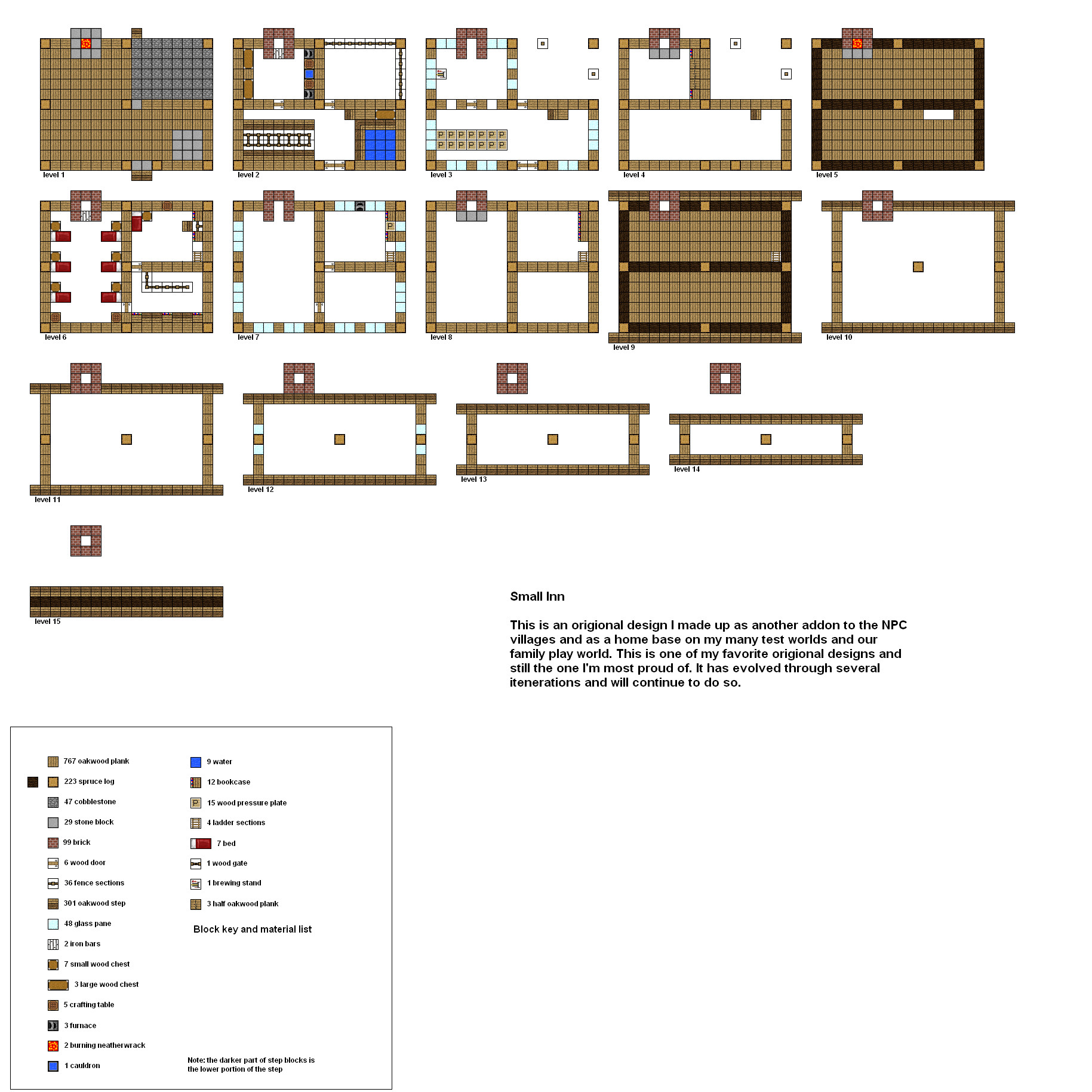  Minecraft  floorplans small  Inn by ColtCoyote on DeviantArt