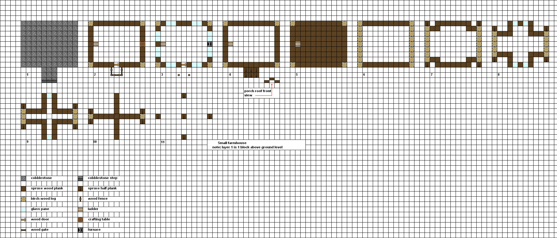 Minecraft House Designs Blueprints Minecraft Floorplans Small Inn