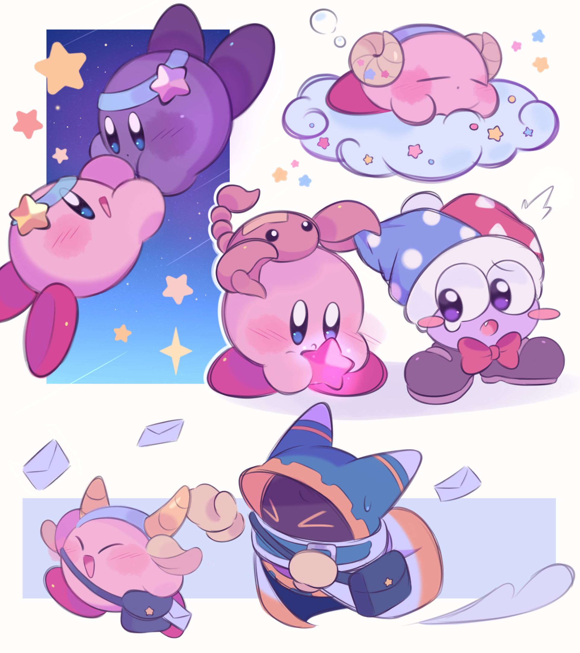 Horoscope Kirbys by FafaMeow on DeviantArt