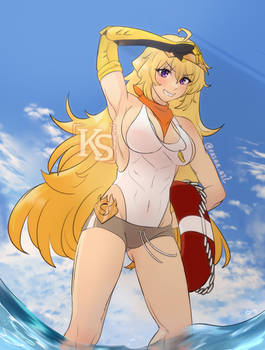 Yang Xiao Long: Baywatch outfit / swimsuit