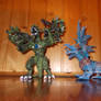 Blue and green dragon